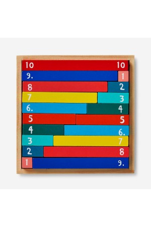Wooden puzzle with numbers