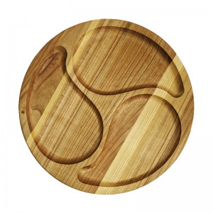 Wooden plate round for fruits diameter 11.8 inches.