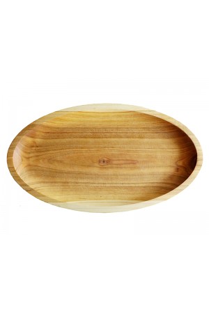Wooden plate for snacks diameter 13.77 inches